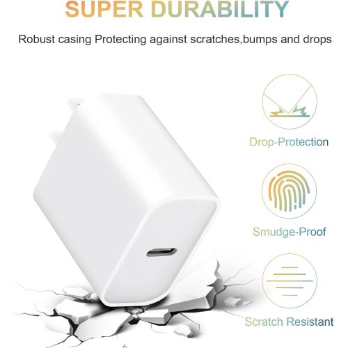 USB C Charger Block for iPhone 17 Wall Charger 20W Power Adapter for iPhone 17/17 Air/17 Pro/17 Pro Max, 16 15 14 13 12 11, iPad, Google, Samsung Fast and Convenient Charging, Type C Charger Bolck