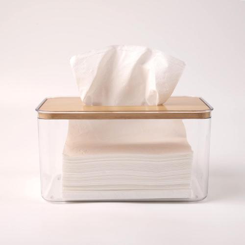 Acrylic Tissue Box, Acrylic Dryer Sheet Holder for Laundry Room, Table Clear Dryer Sheet Dispenser Rectangular