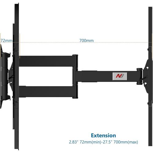 NB North Bayou Heavy Duty TV Wall Mount Double Arms Articulating Swivel TV Bracket for Most 75”-110 inch LED LCD OLED TVs VESA Compatible Hold up to 200 lbs Wall Bracket SP5
