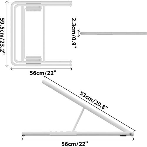 Under Mattress Wedge Lift - 2 Pack, 4-Level Adjustable Bed Risers for Seniors, Heavy-Duty Metal Frame Holds 200 Lbs, for Head Elevation & Sleep Support