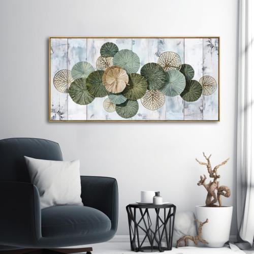 Wall Art Simple Wall Decor Green Canvas Painting Abstract Wall Art for Bedroom Living Room Dining Room Home Office Decor 30x60 with Framed