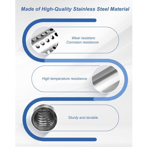 Upgraded Direct Vent Kit Fit for Tankless Water Heater Vent Pipe 3 inch, Include 3 OD Elbow and 3 OD x 19.7 Length Stainless Steel Vent Pipe with Chimney Rain Cap Clip and Tape