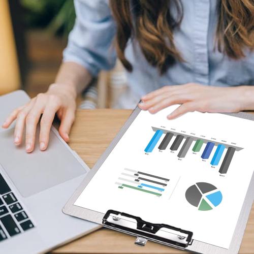 Stainless Steel Magnetic Clipboards,Metal Clipboard with 304 Low Profile Clip,Black Board for Fridge,Cooking Recipe Splints,Message Board (9.2x12.5 Letter)