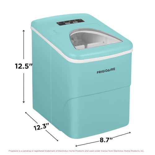 Frigidaire EFIC108-Blue Compact Ice Maker, Counter-top Portable, 26 lb per Day, Blue
