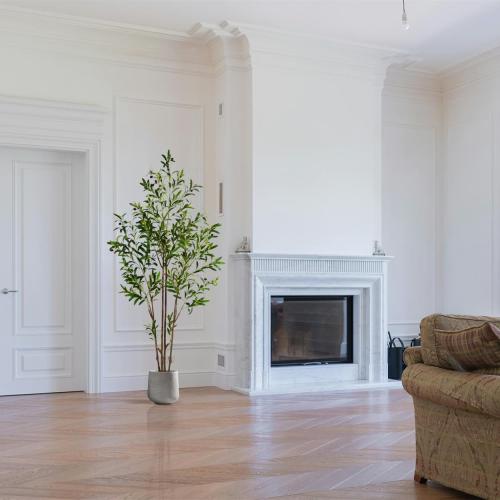 Warmplants 6ft (71”) Artificial Olive Tree, Tall Fake Olive Plant with Basket, Faux Olive Silk Tree for Mordern Indoor Home Livingroom Office Floor Corner Décor