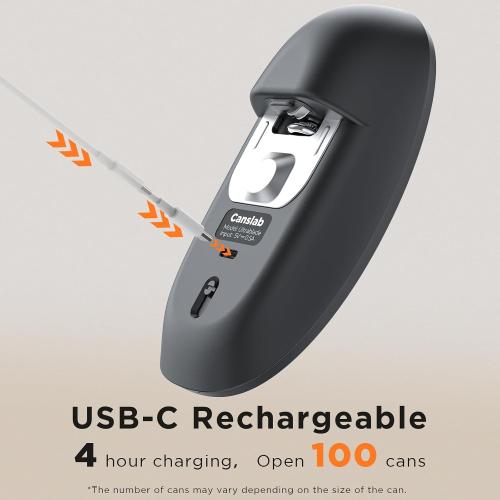 Canslab Ultrablade SE Electric Can Opener, USB-C Rechargeable, Smooth Edge
