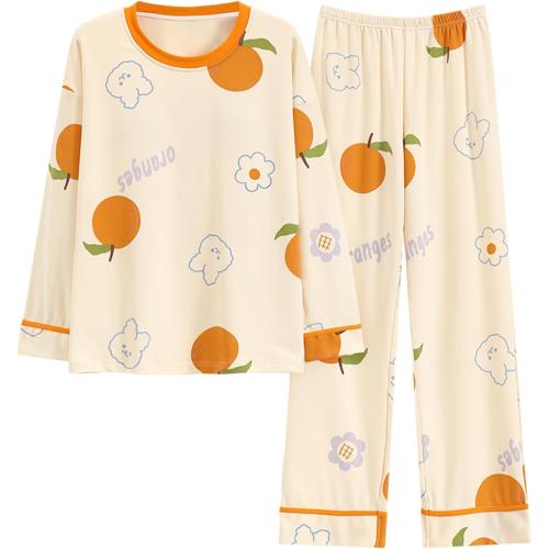 Cute Soft Kawaii Pajamas Short Sleeve Short Pants Summer Cardigan Pajama Set Women House Sleep Ladies Pijamas (Large,6900)