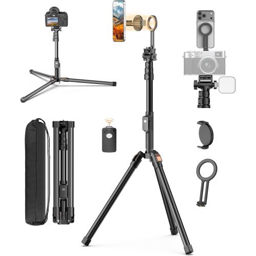 XXZU 74 Magnetic Phone Tripod with Phone Clip for Magsafe, Camera Tripod