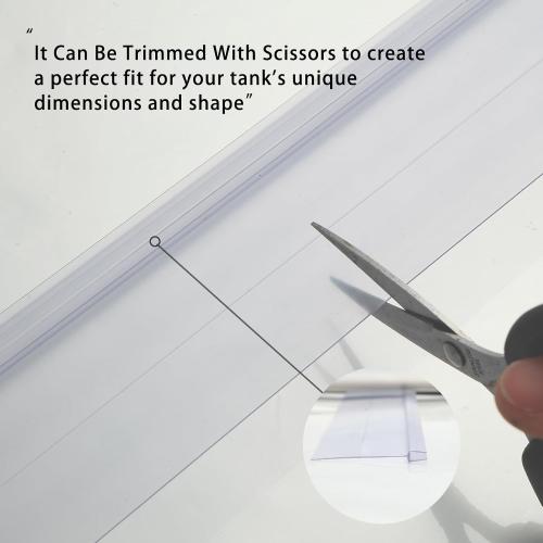 19.33x9.65in Clear Tempered Glass Canopy | Aquarium Fish Tank Hoods FITS FOR most 10 gallon Fish tanks (Aqueon)