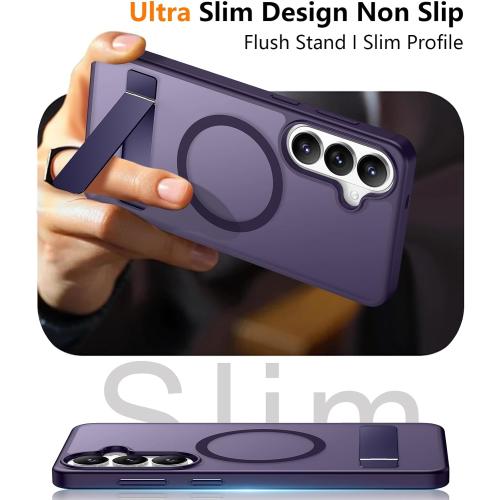 SPIDERCASE Magnetic for Samsung Galaxy S26 Plus Case, with [3 Stand Ways][ Military Grade Drop Protection] with Invisible Stand Shockproof Slim Case for Samsung Galaxy S26 Plus 6.7, Purple