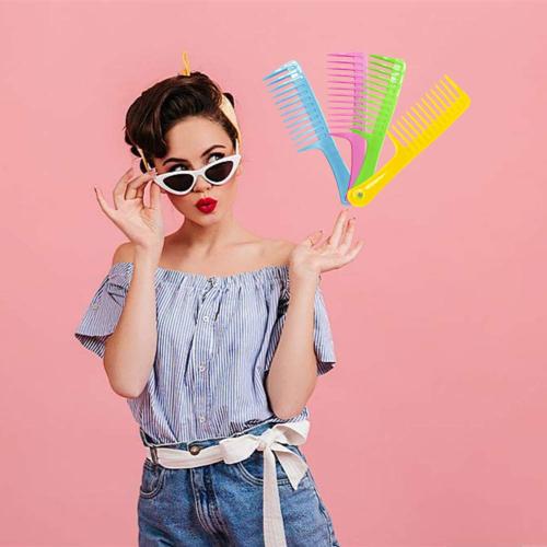 NuAngela Wide Tooth Comb, Large Handle Detangler Smooth Hair Combs For Long Oily Curly Thick Hair, Reduce Hair Loss&Damage Breakages, Salon Styling Comb For Women