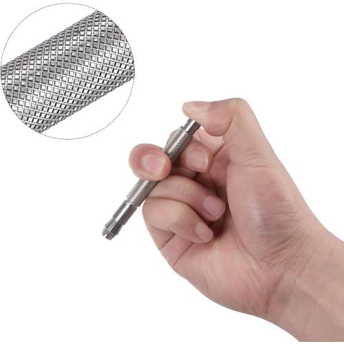 uxcell Watch Crown Winder Tool 5mm Manual Mechanical Winding Instrument Silver Stainless Steel Watch Repair Helper