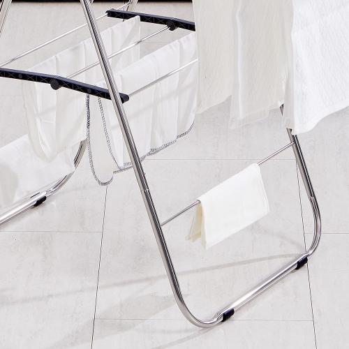 Size M TRES BELLE 25NEW Stainless Steel Clothes Drying Rack(M)–Foldable,Lightweight,No-Slip Rods,Made in Korea,Indoor & Outdoor Use,Rust-Resistant,Towels,Underwear,Baby Clothes Drying–