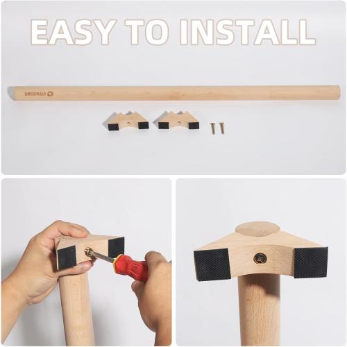 Versatile 40 Inch Beech Wood Balance Beam for Home Use - Enhance Balance, Ankle Foot Strength, Flexibility for All Ages, Physical Therapy Purposes for Plantar Fasciitis Relief.