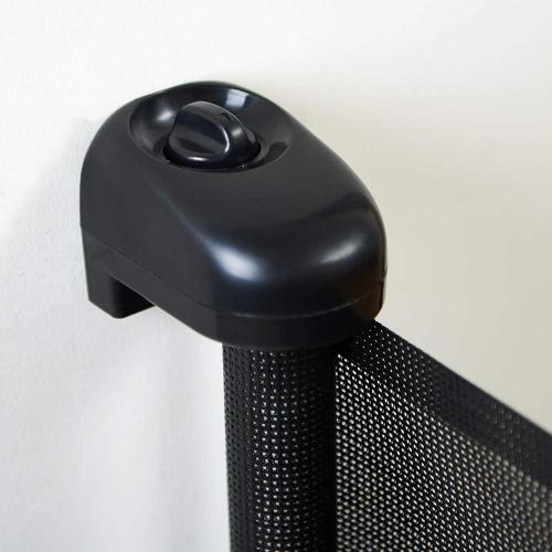 EasyBaby Retractable Baby Gate, 33 Tall, Extends up to 55'' Wide, Black/Child Safety Baby Gates, Pet Retractable Gates for Stairs, Doorways, Hallways, Indoor and Outdoor