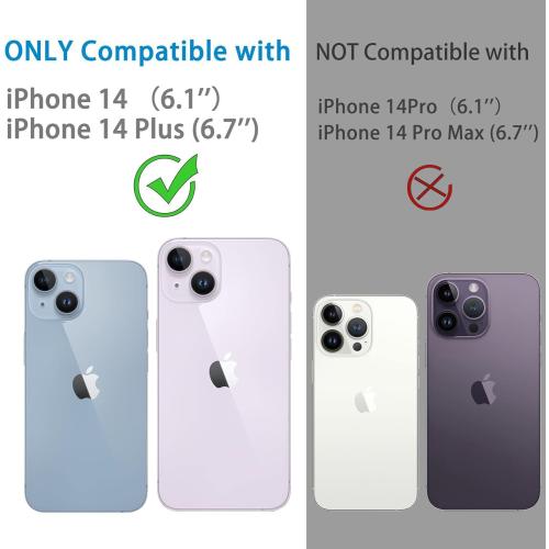 3 Pack Camera Lens Protector for iPhone 14 6.1 & iPhone 14 Plus 6.7, Tempered Glass, Ultra HD, 9H Hardness, Anti-Scratch, Case Friendly, Easy to Install [No Affect on Night Shots]