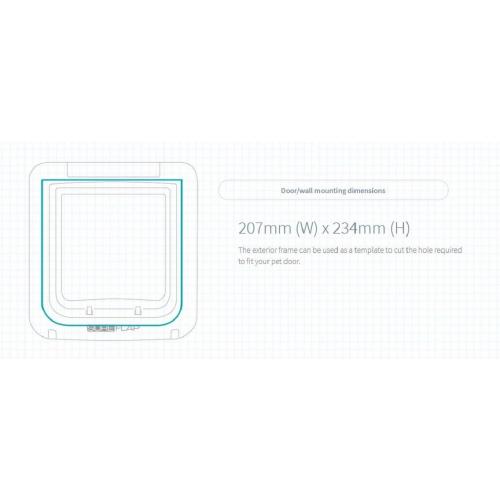 Color White SureFlap-Sure Petcare Microchip Pet Door (White)