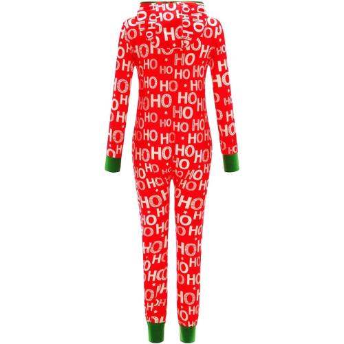 Size 2XL.RINTONIX Women's Ugly Christmas Pajama Onesie Jumpsuits Men Onesie Christmas Zipper Hoodies Pajama Overall