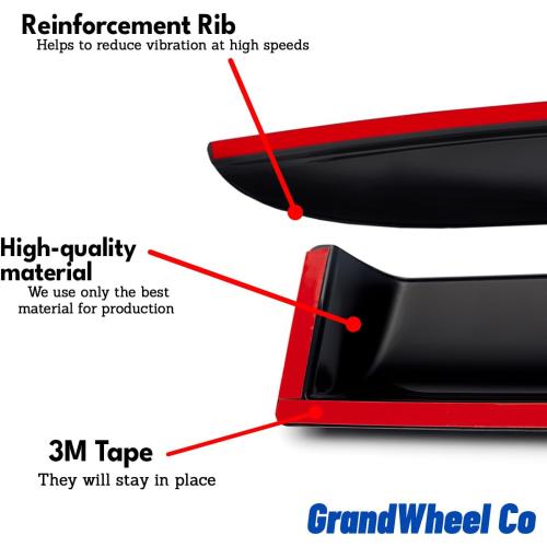 Window Deflectors Smoke Tinted Tape-On Side Window Vent Visor Deflectors Rain Guards Compatible with Hyundai Tucson 2022-2026 - 4pcs. GW0246