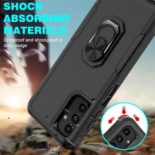 Heavy Duty Compatible with Gabb Phone 3 Pro Case, with [360 Rotatable Foldable Hidden Built-in Kickstand] Dual-Layer Shockproof | Drop Tested Military Grade Protection Armor Cover-Black