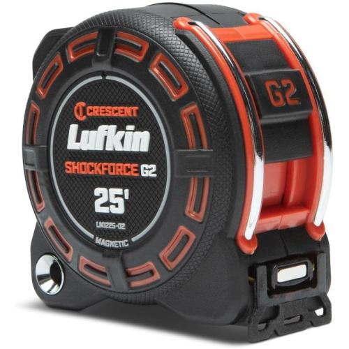 Crescent Lufkin Shockforce G2 25-ft Magnetic Tape Measure- LM1225-02