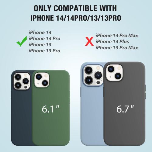 GIN FOXI Battery Case for iPhone 14/14Pro/13/13Pro, Ultra-Slim Charging Cases Rechargeable Anti-Fall Protection Battery Charger Charger for iPhone 14 Pro/14/13/13Pro(6.1 inch) 7000mAh Blue