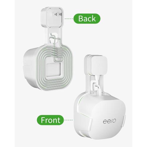 COOLWUFAN Outlet Wall Mount Holder for eero 6 or eero 6  mesh Wi-Fi System [NOT Fit for eero mesh], No Messy Wires, Easy to Install Mount Holder for eero 6 & eero 6  mesh Wi-Fi System (3 Pack)