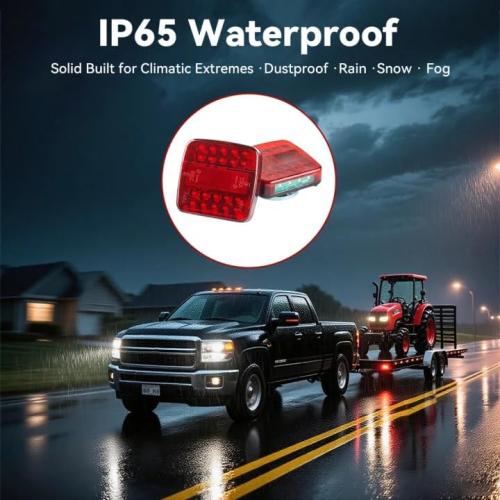 Wireless Trailer Lights Magnetic, Upgrade Rechargeable Wireless Trailer Tow Lights LED Kit, IP65 Waterproof, 10-Hour Battery Life, 100 FT Signal Synchronization for Towing Truck Camper RV Boat