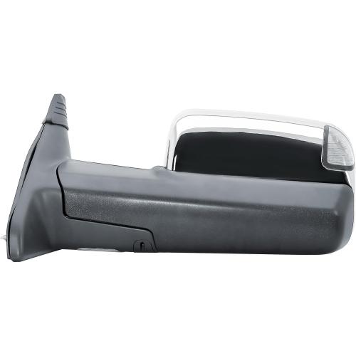 Replacement Driver Left Side Door Towing Mirror Chrome Back Cover Power and Heated Glass with Turn Signal Light and Puddle Light Manual Folding and Temperature Sensor For Ram 1500 2500 3500 2009-2018 ‼️rubber is slightly worn on mirror ‼️