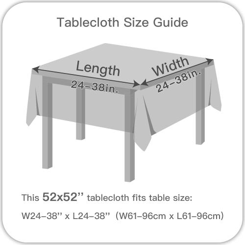 maxmill Harvest Square Tablecloth Stain Resistant Waterproof Wrinkle Resistant Washable Soft Table Cloth for Fall Harvest Thanksgiving Decorative Fabric Table Cover, 52 x 52 Inch, Amber Bronze