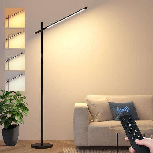 LED Corner Floor Lamp, 360°Rotating Head, Super Bright 1800LM Dimmable Minimalist Floor Lamps with Remote Control,3000K-6000K Modern Corner Light,67 Tall Standing Lamp for Living Room,Bedroom,Office