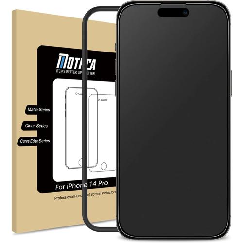 Mothca Matte Glass Screen Protector for iPhone 14 Pro Anti-Glare & Anti-Fingerprint Tempered Glass Clear Film Case Friendly Easy Install Bubble Free for iPhone 14 Pro 6.1-inch (2022)-Smooth as Silk