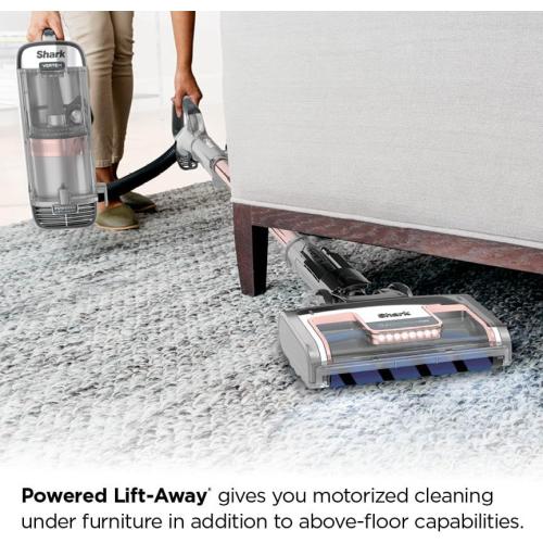 Shark AZ2002 Vertex Powered Lift-Away Upright Vacuum with DuoClean PowerFins, Self-Cleaning Brushroll, Large Dust Cup, Pet Crevice Tool, Dusting Brush & Power Brush, Silver/Rose Gold
