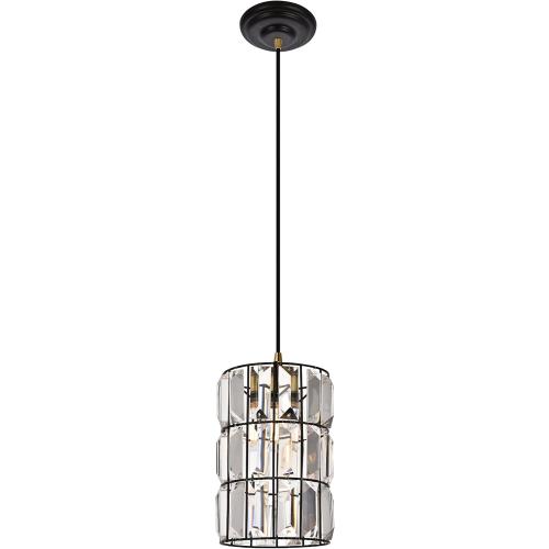 Elegant Lighting Living District Indoor Modern Home Decorative Bright Ceiling Blair Collection Pendant D7.1 H11.5 Lt:1 Oil Rubbed Bronze Finish