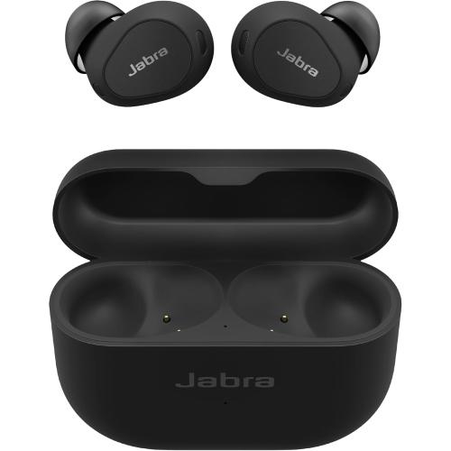 Matte Black Jabra Elite 10 True Wireless Bluetooth Earbuds – Advanced Active Noise Cancelling with Dolby Atmos Surround Sound, All-Day Comfort, Multipoint, Crystal-Clear Calls – Matte Black
