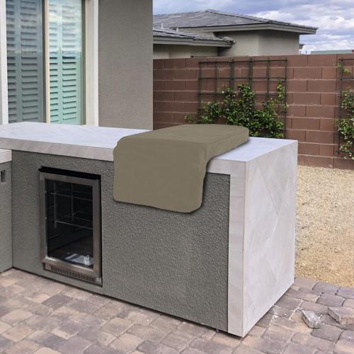 Covers & All Outdoor Built in Grill Side Burner Cover, Durable 12 oz Waterproof & UV Resistant, Heavy Duty BBQ Grill Protector for Both Indoor & Outdoor Use (16 W x 25 D x 14 H, Beige)