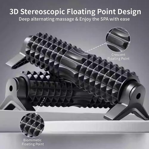 BLACK New Upgrade Bracket Foam Roller, 21 Inch Firm Deep Tissue Muscle Massager for Back Leg Pain & Sore Muscles (Black)