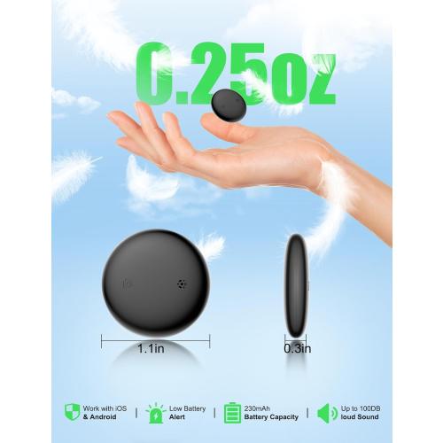 2-in-1 Air Tracker Tag for iOS & Android - Mini GPS Tracker Item Finders