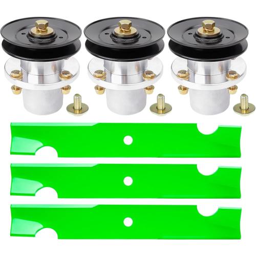 48 037-2000-00 Bad Boy Mower Deck Spindle Assembly Fit for Bad Boy 48 inch Decks MZ 48 MZ Magnum 48 inch Includes 3 Spindle 037-2050-00 3 Blade 038-4826-00 3 Pulley 033-4820-00 Mower Spindle Parts
