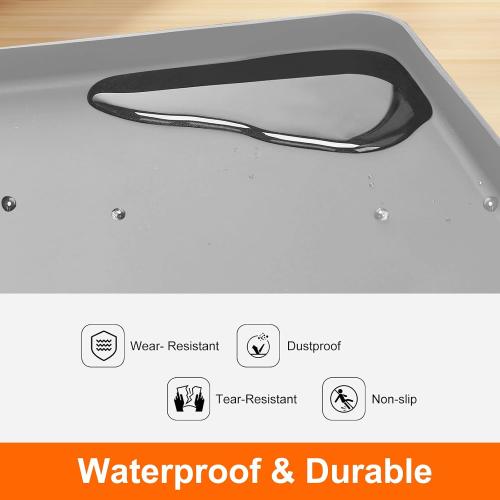 Water Cooler Mat, 24x16x0.8 Inch Non-Slip Thick Under Water Dispenser Silicone Mat With Raised Edges, Leak-Proof Air Conditioner Drip Pan For Carpet Floor Protection, Grey