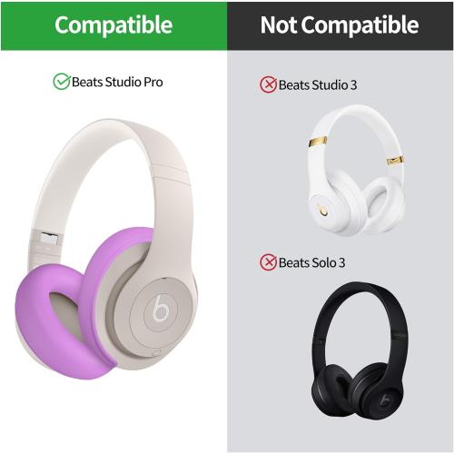 Silicone Case Compatible with Studio Pro, Silicone Ear Pads Cover Protector Headband Cover, Anti-Scratch, Washable Protective Cover for Studio Pro Ear Pads - Purple