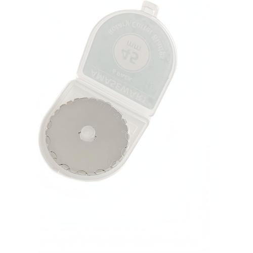 AMASEWART 45mm Crochet Edge Rotary Cutter Blades, Pack of 6
