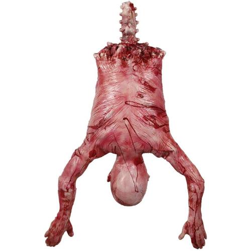 Size 40x30x7 Hanging Torso Severed Skinned, Halloween Party Props Latex Limbless Hanging Half Body Corpse Haunted House Decorations 40x30x7 inches (A)