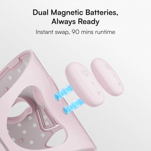 INIA Red Light Therapy Mask for Face, Glow Wireless LED Face Mask Light Therapy with Near-Infrared Red Light (NIR), Rechargeable and Ergonomic Design for Home & Travel