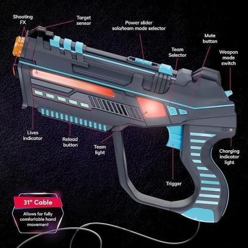 Squad Hero Rechargeable Laser Tag for Kids, Teens & Adults - Boys Gifts - Blasters & Vest Sensors - Fun Ideas Age 8  Year Old Toys - 4 Set - Lazer Teen Boy Game Boys & Girls Outdoor Teenage Activities