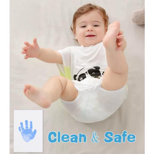 2-Pack Large Clean-Touch Ink Pads, Baby Handprints and Footprints for 0-18 Months, Inkless Hand and Footprint Kit,Baby Print,DIY Newborn Keepsake Gifts,Cat/Dog Paw Print Kit-Light Blue