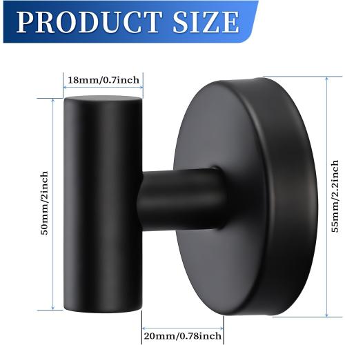 Heavy Duty Reusable Suction Cup Hooks for Shower - No Drill Bathroom/Glass/Mirror/Tiles & Metal and Smooth Non-Porous Surfaces for Towels, Robes, Loofahs(4, Matte Black)