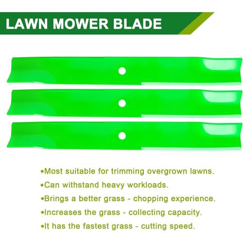 01004719 01004719P 01001805 01003280 01003805 01004719-0637 High Lift Mower Blades for 60 inch Mower Deck Compatible with A riens Cub Ca det Z-Force MTD LT1000 SLT1500 GT1500 (3pack)