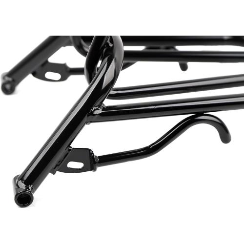 Minho Motorcycle Rear Luggage Rack in Heavy Iron Material Come with High Rebound Sponge Backrest Compatible with Yamaha Zuma 125cc Scooter 2010-2013 3TH-4TH Generation, Black Color