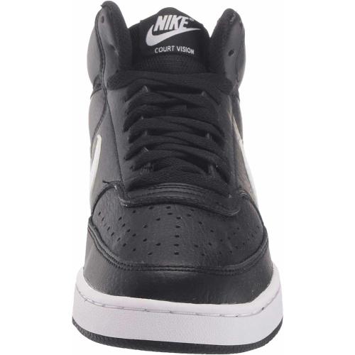 Size 8 Black and White Nike Women's Court Vision Mid Sneaker